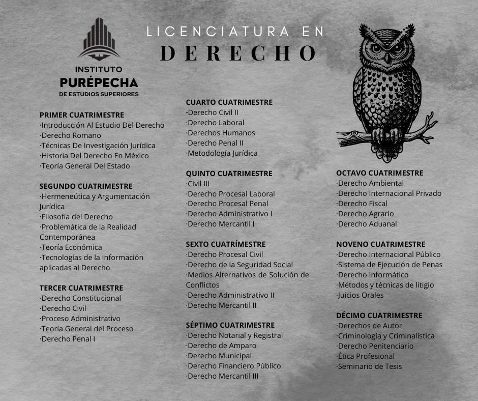 Plan de estudios Derecho